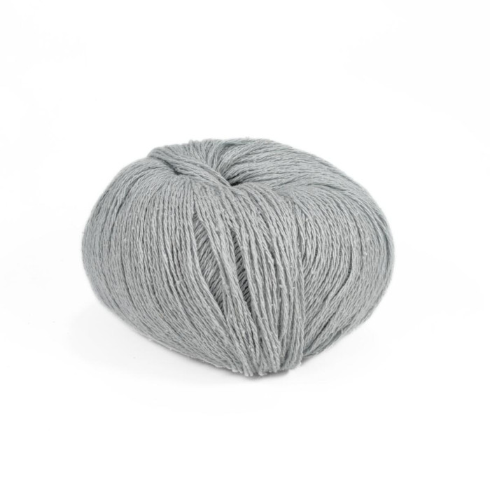 10 Пряжа Campolmi Filati Seta Bourette, 50г - 240м, сіро-блакитний, 100% шовк