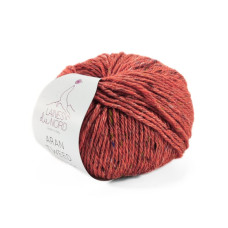 10 Пряжа Laines du Nord Aran Tweed, 50г - 90м, морквяний, 30% альпака файн, 50% вовна, 20% віскоза