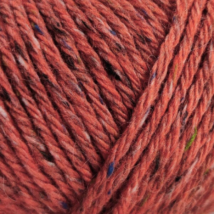 10 Пряжа Laines du Nord Aran Tweed, 50г - 90м, морквяний, 30% альпака файн, 50% вовна, 20% віскоза