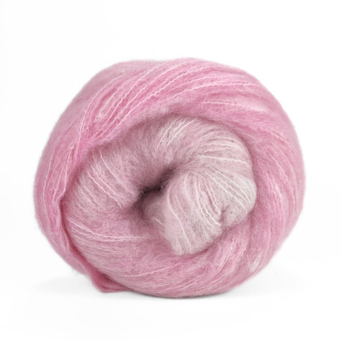 10 Пряжа Laines du Nord Cashsilk Cotton Degrade, 50г - 290м, ніжно-рожевий, 55% вовна, 22% шовк, 10% кашемір, 13% бавовна