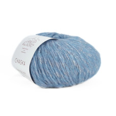 10 Пряжа Laines du Nord Chaska, 25г - 125м, блакитний, 34% вовна, 10% кашемір, 16% бавовна, 29% нейлон, 11% металевий PL