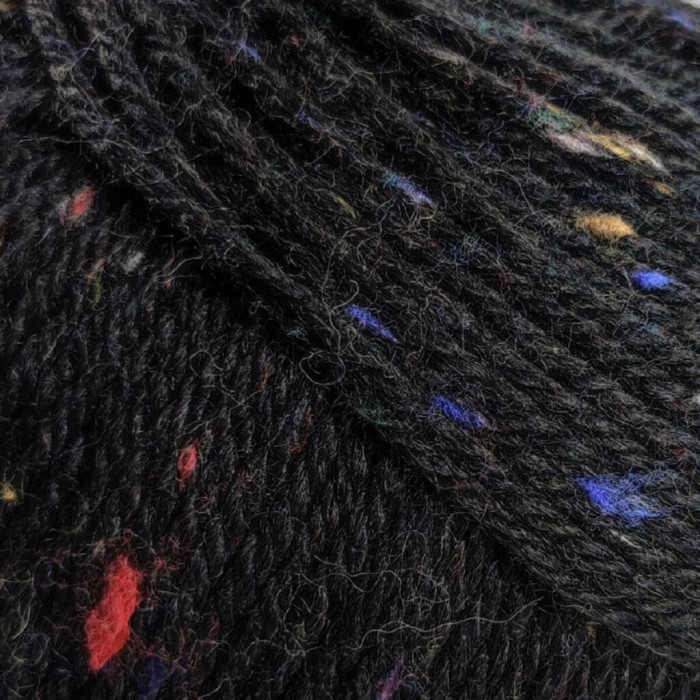 10 Пряжа Laines du Nord Holiday Tweed, 50г - 125м, чорний, 50% вовна, 39% акрил, 11% віскоза