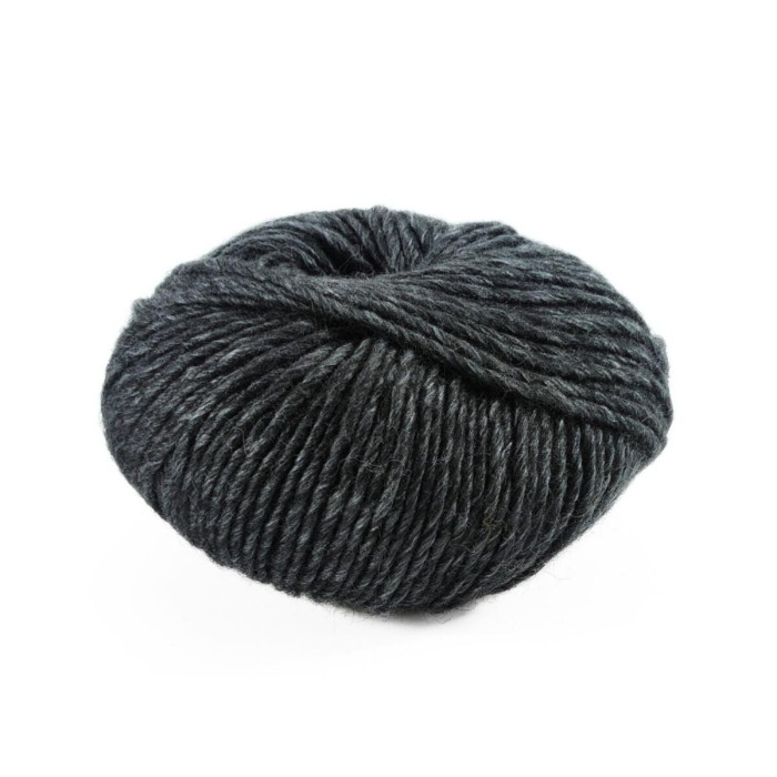 10 Пряжа Laines du Nord Silky Wool, 50г - 100м, антрацит, 80% вовна, 20% шовк