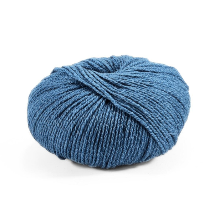 10 Пряжа Laines du Nord Spring Wool, 50г - 140м, літній джинс, 50% вовна, 50% бавовна