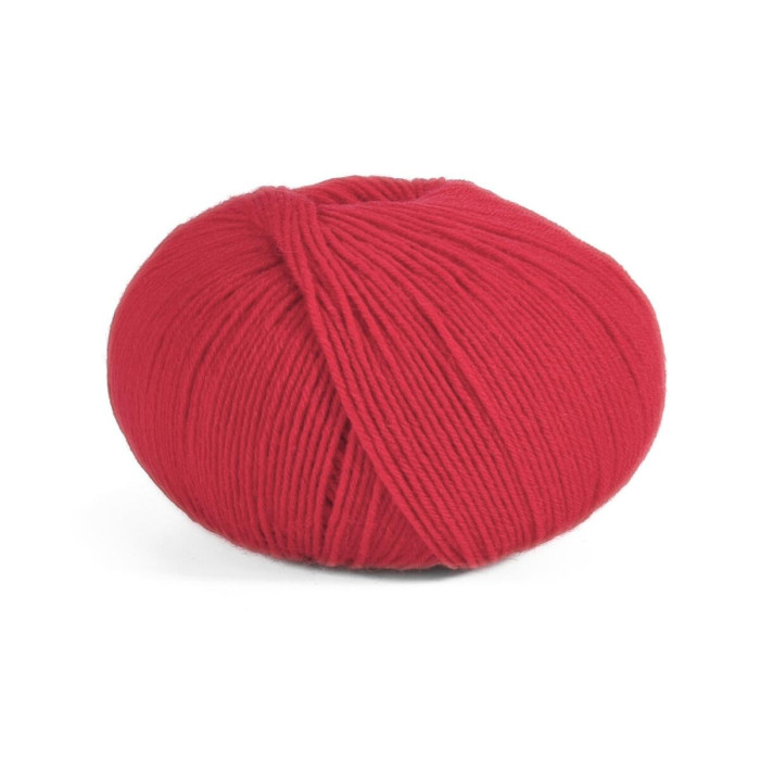 10 Шкарпеткова Пряжа Laines du Nord Unisock 6 PLY, 100г - 400м, червоний, 75% вовна, 25% нейлон