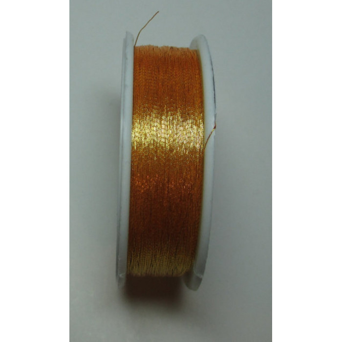 100-4 Spark Beads Алюр металлизированая нитка, колір золото помаранчеве 100 м.