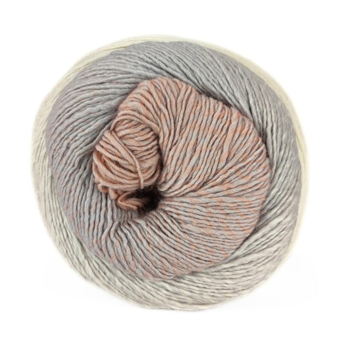 100 Пряжа Laines du Nord Poema Cashmere, 100г - 400м, різнокольоровий, 80% меринос 16 мікрон, 20% кашемір