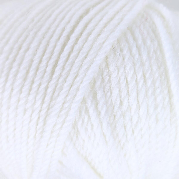 100 Пряжа Mondial BioLanaFine, 50г - 175м, білий, 100% вовна