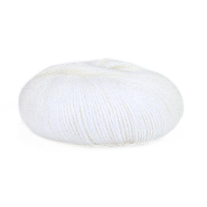 100 Пряжа Mondial Dolce Mohair, 50г - 150м, білий, 60% кід мохер, 40% акрил