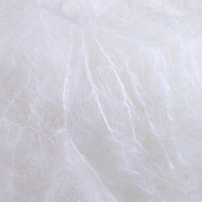 100 Пряжа Mondial Lieve, 50г - 140м, білий, 90% кід мохер, 10% мікрофібра PА