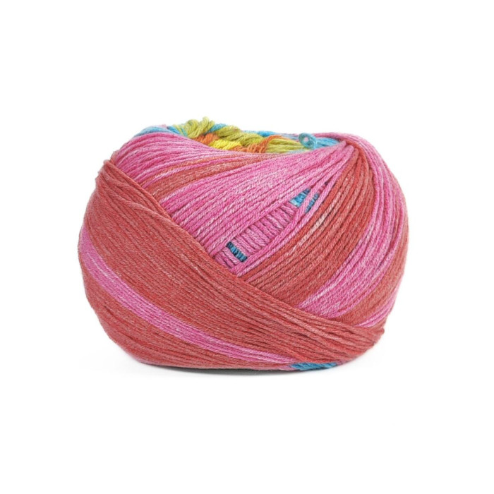 100 Пряжа шкарпеткова Laines du Nord Summer Sock, 80г - 340м, різнокольоровий, 88% бавовна, 12% нейлон