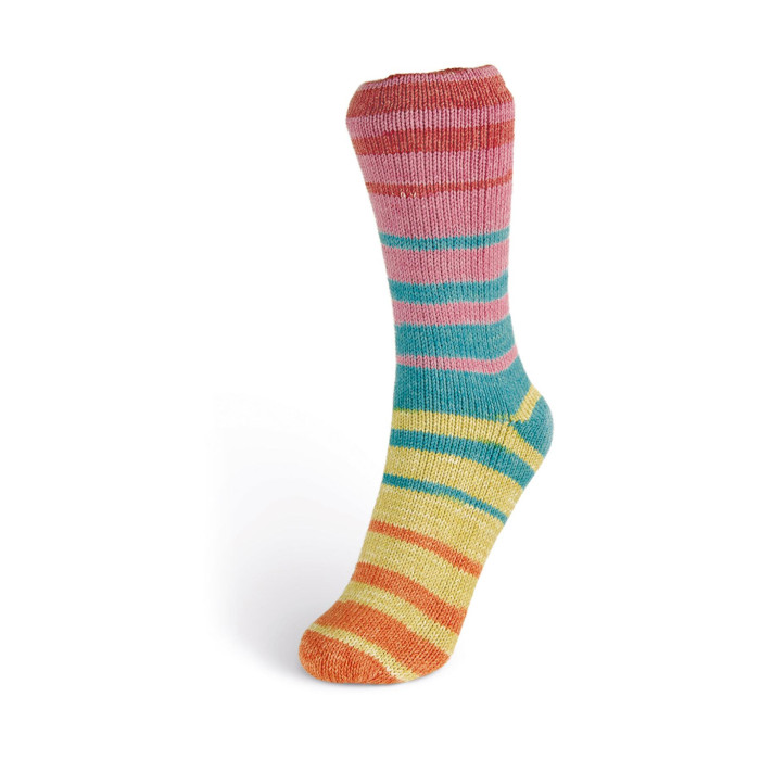 100 Пряжа шкарпеткова Laines du Nord Summer Sock, 80г - 340м, різнокольоровий, 88% бавовна, 12% нейлон