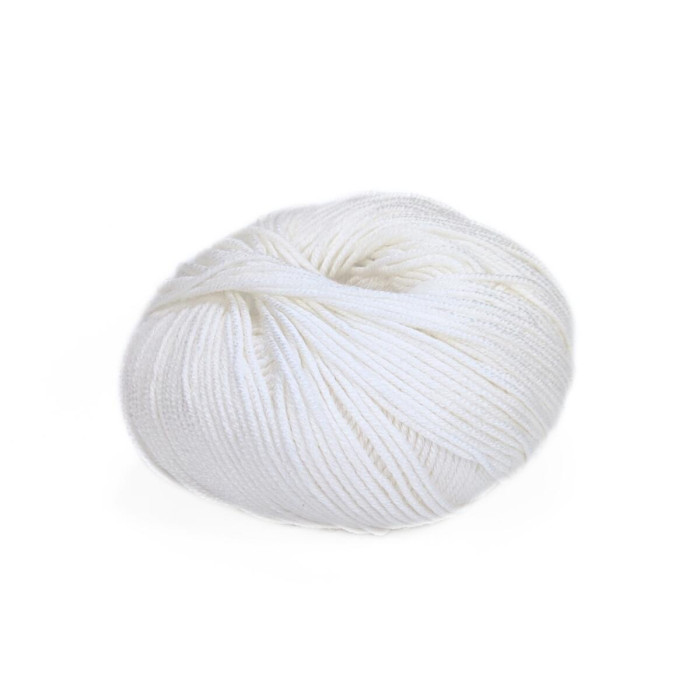 10001 Пряжа Lana Gatto Feeling, 50г - 140м, білий, 70% вовна, 20% шовк, 10% кашемір