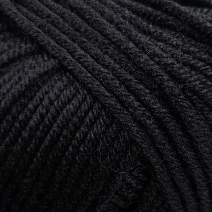 10008 Пряжа Lana Gatto Super Soft, 50г - 125м, чорний, 100% меринос екстрафайн