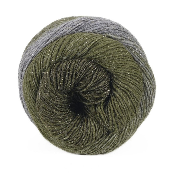 101 Пряжа Laines du Nord Poema Glitter, 150г - 600м, різнокольоровий95% вовна, 5% поліестер металізований