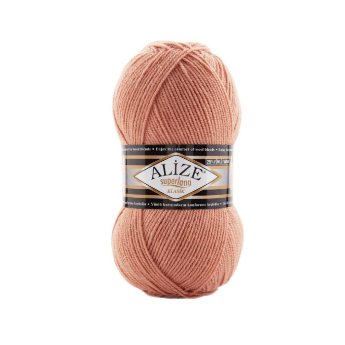 102 Пряжа SuperLana Classic 100гр - 280м (світло-червоний) Alize