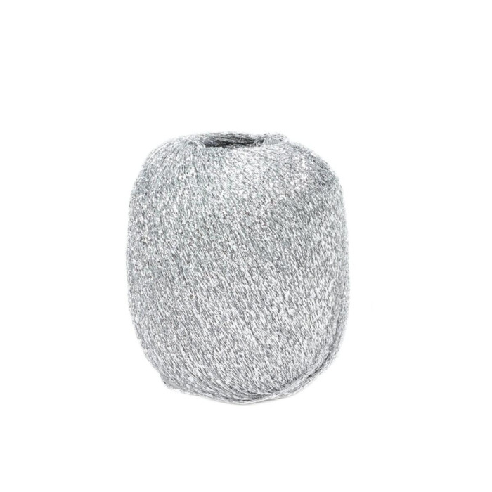 1020 Пряжа Laines du Nord Arme, 25г - 250м, срібло, 59% металевий поліестер, 41% поліамід