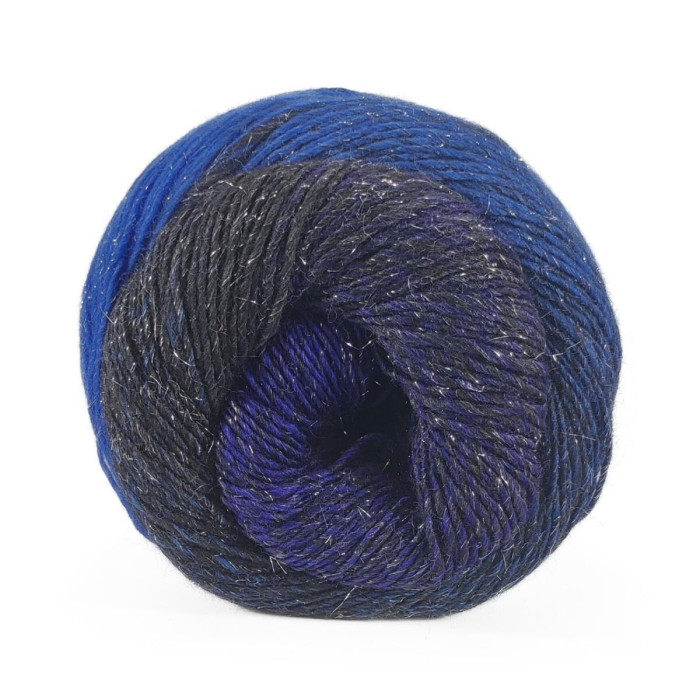 105 Пряжа Laines du Nord Poema Glitter, 150г - 600м, різнокольоровий95% вовна, 5% поліестер металізований