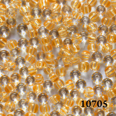 10705 10/0 чеський бісер Preciosa, 5 г, жовтий, прозорий строкатий