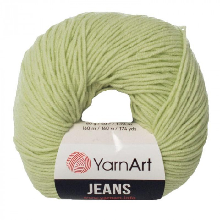11 Пряжа Jeans 50гр - 160м (Світло-салатовий) YarnArt