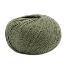 11 Пряжа Laines du Nord Soft Lino, 50г - 135м, мілітарі, 80% льон, 20% бавовна