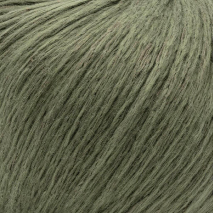 11 Пряжа Laines du Nord Soft Lino, 50г - 135м, мілітарі, 80% льон, 20% бавовна