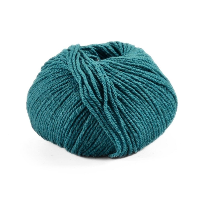 11 Пряжа Laines du Nord Spring Wool, 50г - 140м, морська хвиля, 50% вовна, 50% бавовна