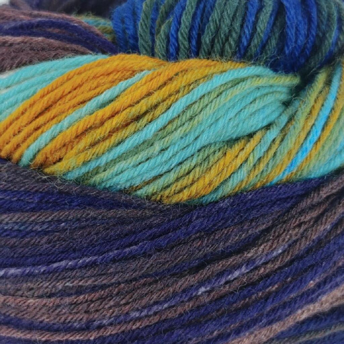 11 Пряжа шкарпеткова Laines du Nord Paint Sock 6 PLY,150г - 400м, різнокольоровий, 75% вовна, 25% нейлон