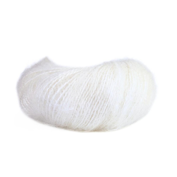 111 Пряжа Tropical Lane Paris 70, 40г - 120м, білий, 70% кід мохер, 30% акрил