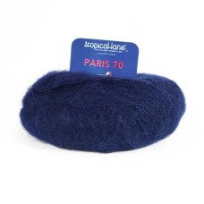 113 Пряжа Tropical Lane Paris 70, 40г - 120м, темно-синій, 70% кід мохер, 30% акрил