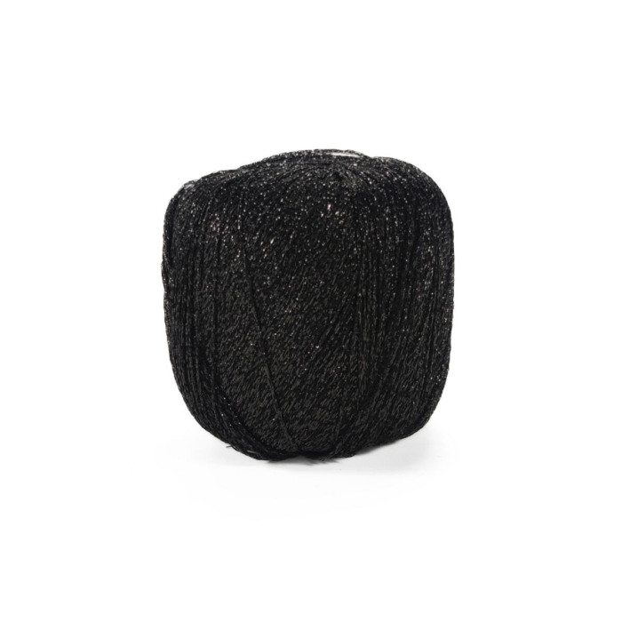 1170 Пряжа Laines du Nord Arme, 25г - 250м, чорний, 59% металевий поліестер, 41% поліамід