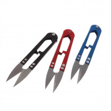 Ножницы для обрезки нити металл цветные, длина 11 см (маленькие), цвет в ассортименте