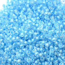 38632 10/0 чеський бісер Preciosa, 5 г, блакитний, кристальний глазурований з фарбованим отвором