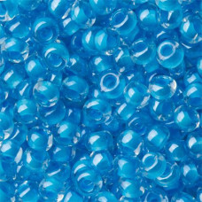 38665 10/0 чеський бісер Preciosa, 5 г, блакитний, кристальний глазурований з фарбованим отвором