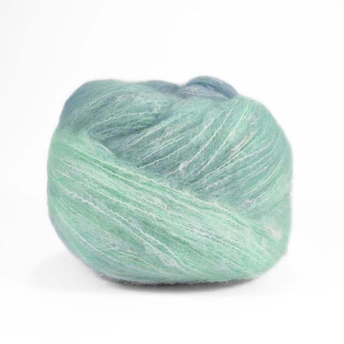 12 Пряжа Laines du Nord Cashsilk Cotton Degrade, 50г - 290м, бірюзовий, 55% вовна, 22% шовк, 10% кашемір, 13% бавовна