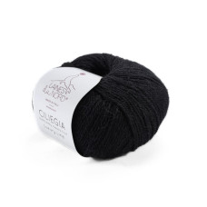 12 Пряжа Laines du Nord Ciliegia, 50г - 150м, чорний, 100% альпака бебі