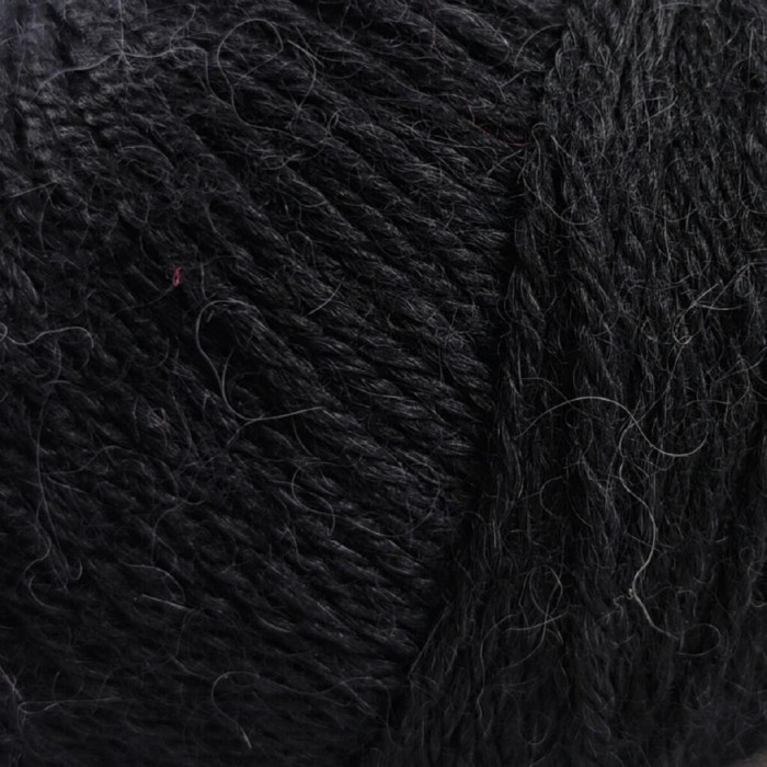12 Пряжа Laines du Nord Ciliegia, 50г - 150м, чорний, 100% альпака бебі