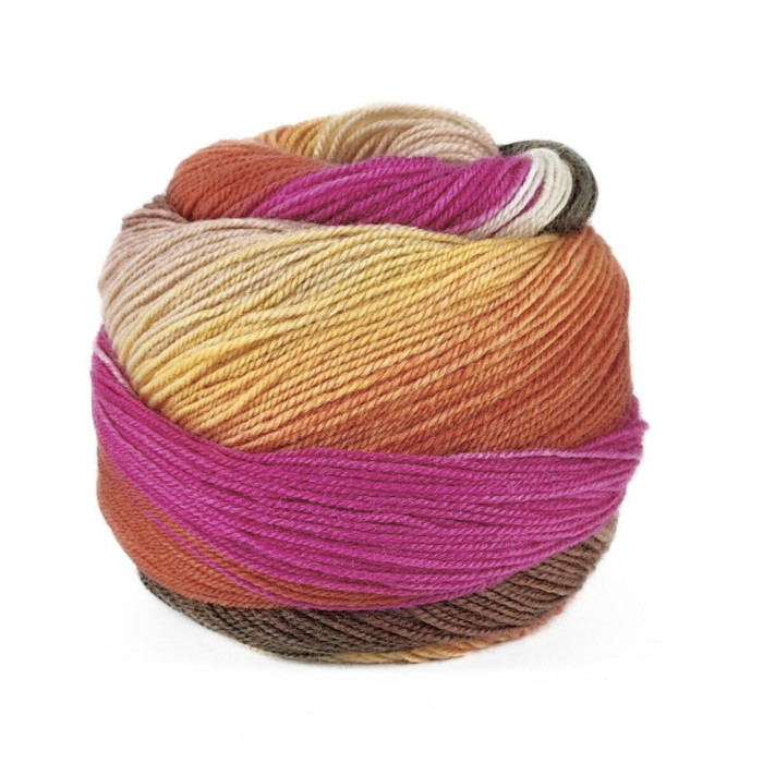 12 Пряжа Laines du Nord Harmonious Sock, 100г - 420м, різнокольоровий, 75% вовна, 25% нейлон