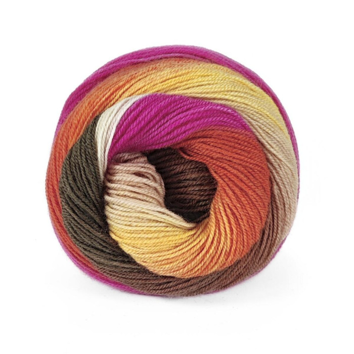 12 Пряжа Laines du Nord Harmonious Sock, 100г - 420м, різнокольоровий, 75% вовна, 25% нейлон