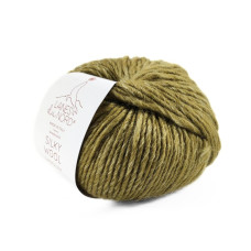 12 Пряжа Laines du Nord Silky Wool, 50г - 100м, оливковий, 80% вовна, 20% шовк