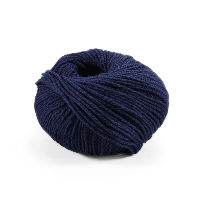 12 Пряжа Laines du Nord Spring Wool, 50г - 140м, кобальт, 50% вовна, 50% бавовна