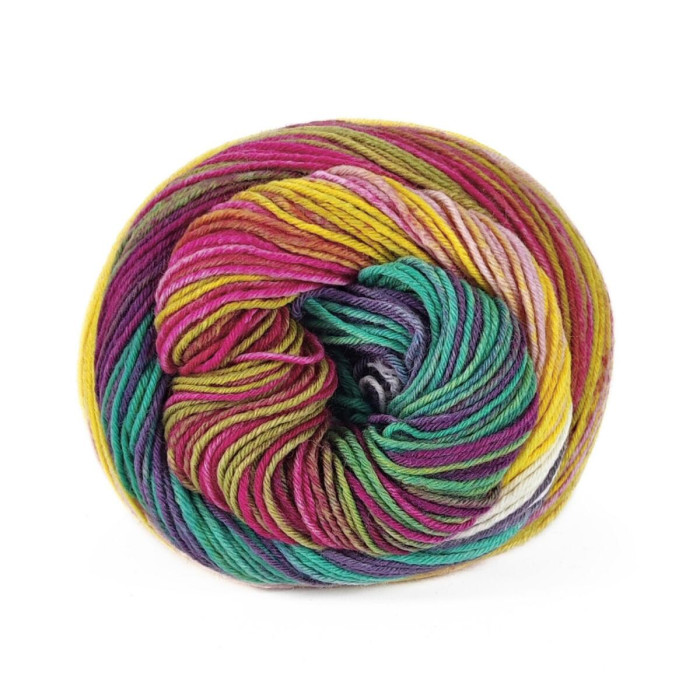 12 Пряжа шкарпеткова Laines du Nord Paint Sock 6 PLY,150г - 400м, різнокольоровий, 75% вовна, 25% нейлон