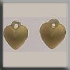 12075 Mill Hill Treasures Декоративна намистина, Very Sm Domed Heart Matte Gold, 2 шт