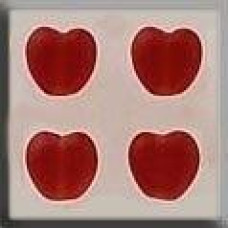 12082 Mill Hill Treasures Декоративна намистина, Small Channeled Heart Matte Ruby, 4 шт
