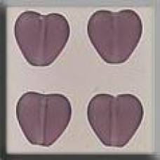 12091 Mill Hill Treasures Декоративна намистина, Medium Channeled Heart Matte Amethyst, 4 шт