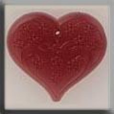 12115 Mill Hill Treasures Декоративна намистина, Large Floral Embosssed Heart Rose, 1 шт