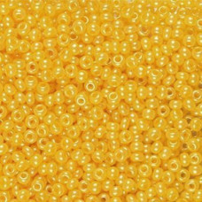 17383 10/0 чеський бісер Preciosa, 50 г, жовтий, непрозорий алебастровий глянцевий