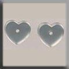 12238 Mill Hill Treasures Декоративна намистина, Petite Flat Heart Matte Crystal, 2 шт