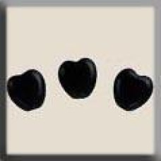 12245 Mill Hill Treasures Декоративна намистина, Small Channeled Heart Jet, 3 шт