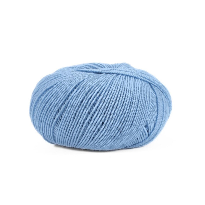 12498 Пряжа Lana Gatto Perlata D`Australia, 50г - 233м, блакитний, 100% вовна